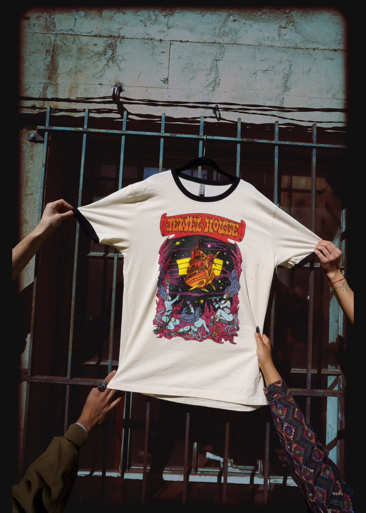 Jewel House Ship and Sirens T-Shirt Color Version